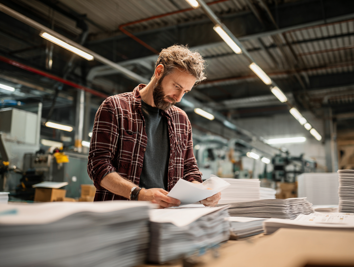Проверка качества офсетной печати перед выдачей заказа