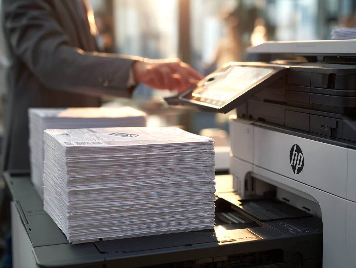 Печать документов в Copyzon — оператор запускает принтер Печать документов в Copyzon — оператор запускает принтер