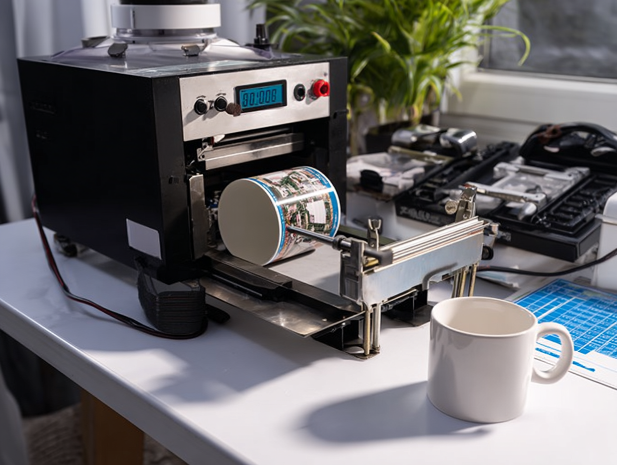 Сублимационная печать изображения на кружке в типографии Сублимационная печать изображения на кружке в типографии