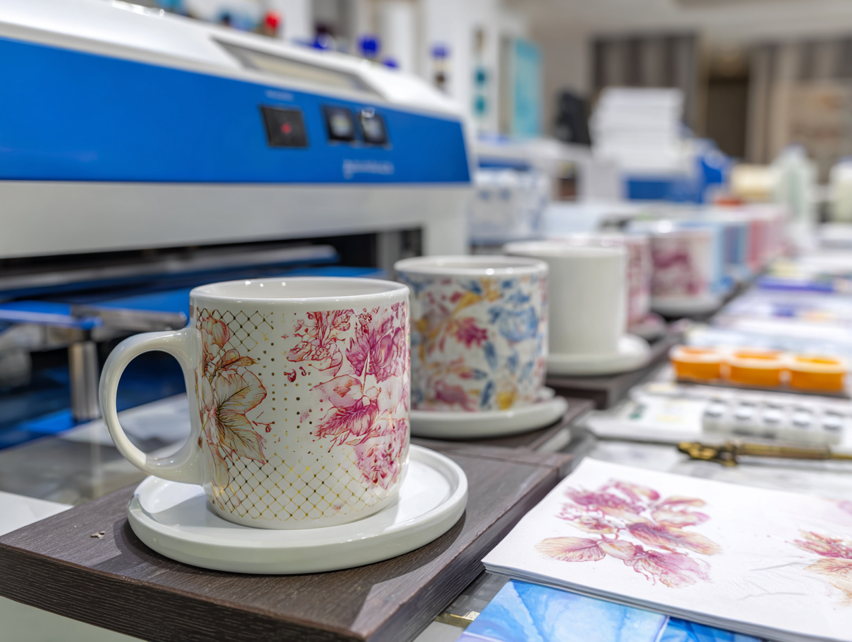 Сублимационная печать изображения на кружке в типографии Сублимационная печать изображения на кружке в типографии