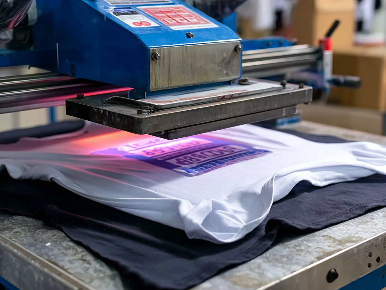 Сублимационная печать на футболке с использованием термопресса Сублимационная печать на футболке с использованием термопресса